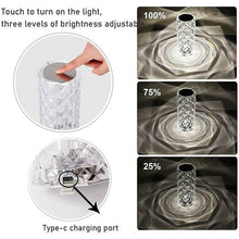 Load image into Gallery viewer, LED Crystal Diamond Table Lamp
